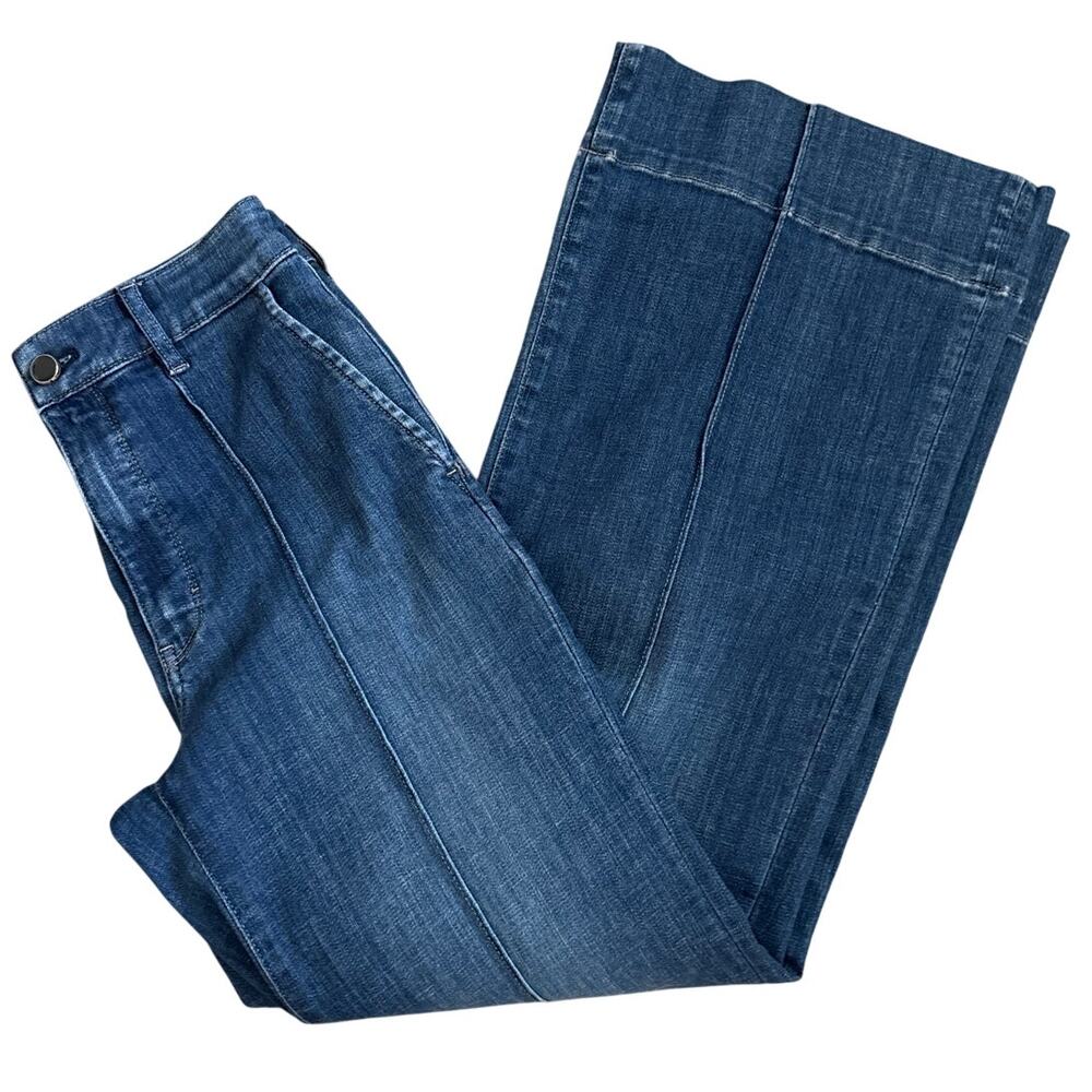 White House Black Market Extra High-Rise Wide Leg Trouser Soft Jeans Size 4 - Picture 6 of 8
